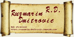 Ruzmarin Dmitrović vizit kartica